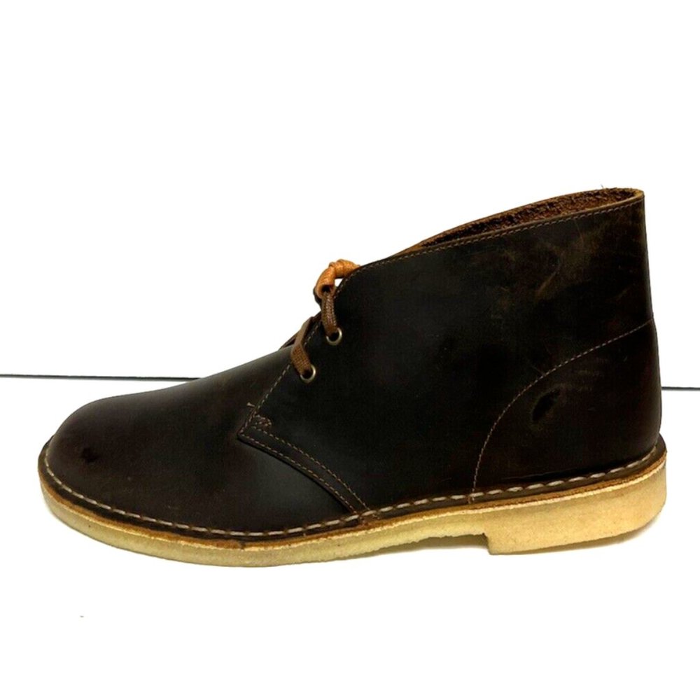 Clarks Mens Desert Boots Brown Leather Size 9 M